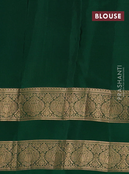 Kanchipuram silk saree blue and green with allover zari woven buttas and rettapet zari woven border