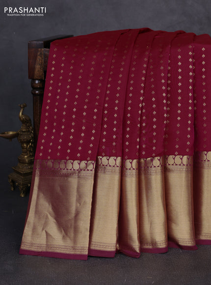 Kanchipuram silk saree pink and magenta pink with allover zari woven 1000 buttas and long rich zari woven border