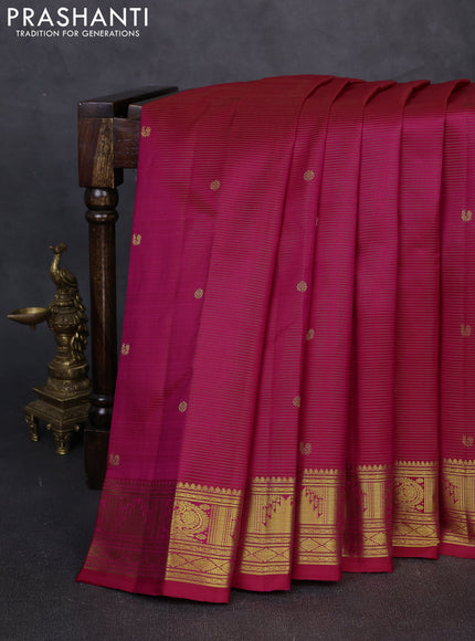 Pure kanchipuram silk saree pink with allover vairaosi pattern & zari woven buttas and zari woven border