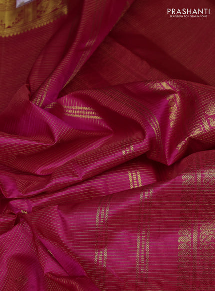 Pure kanchipuram silk saree pink with allover vairaosi pattern & zari woven buttas and zari woven border