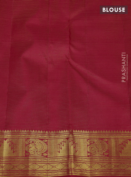 Pure kanchipuram silk saree red with allover vairaosi pattern & zari woven buttas and zari woven border