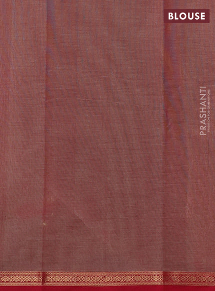 Kanchi cotton saree red shade and red with zari woven buttas and zari woven border