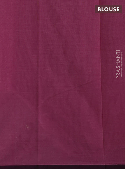 Kanchi cotton saree pink and wine shade with zari woven buttas and piping border