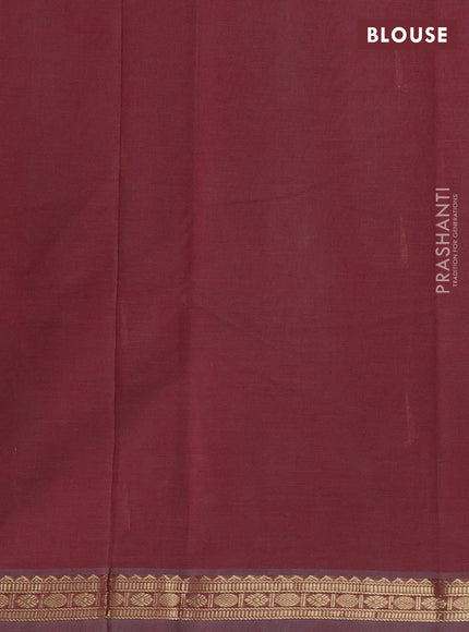 Kanchi cotton saree maroon shade with zari woven buttas and zari woven border