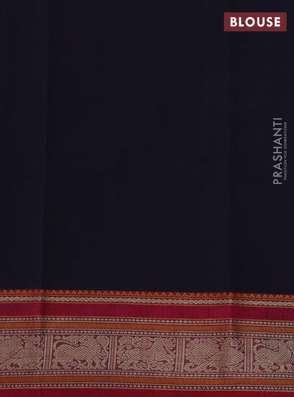 Kanchi cotton saree black and maroon with thread woven buttas and thread woven border
