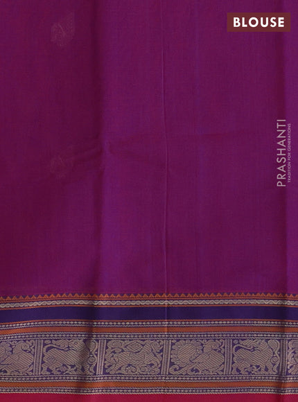 Kanchi cotton saree magenta pink and pink with thread woven buttas and thread woven border