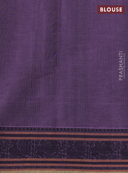 Kanchi cotton saree pastel purple with thread woven buttas and thread woven border