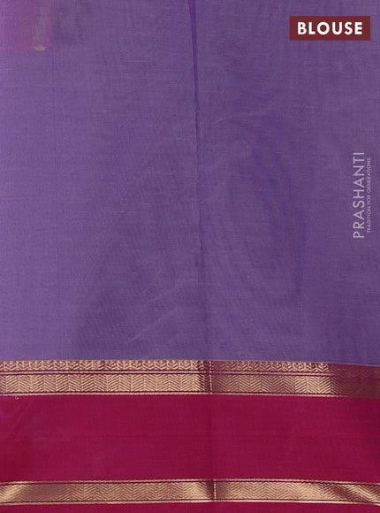 Kanchi cotton saree lavender and pink with zari woven buttas and rettapet zari woven border