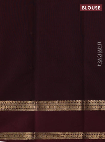 Kanchi cotton saree deep maroon with zari woven buttas and rettapet zari woven butta border