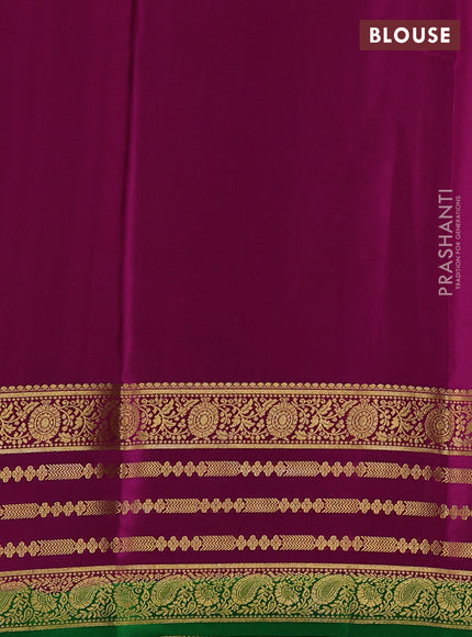 Pure mysore silk pastel purple and magenta pink with allover zari woven buttas and zari woven border