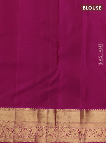 Pure kanchipuram silk saree pink shade and magenta pink with allover zari woven brocade weaves and rich zari woven border