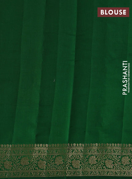 Chiniya silk saree mango yellow and green with allover thread & zari woven buttas and woven border