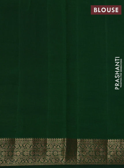 Chiniya silk saree maroon and bottle green with allover thread & zari woven buttas and woven border