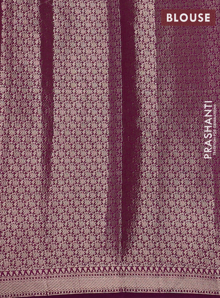 Chiniya silk saree purple with allover thread & zari woven buttas and zari woven border