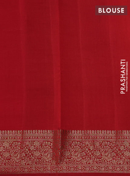 Chiniya silk saree coffee brown and maroon with allover thread & zari woven buttas and woven border