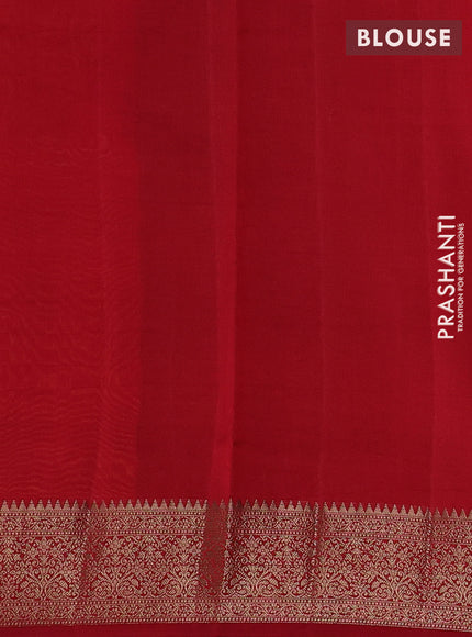 Chiniya silk saree mustard yellow and maroon with allover thread & zari woven buttas and woven border