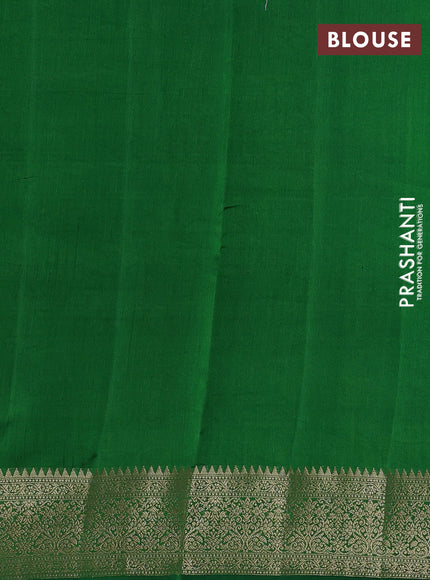 Chiniya silk saree deep purple and green with allover thread & zari woven buttas and woven border