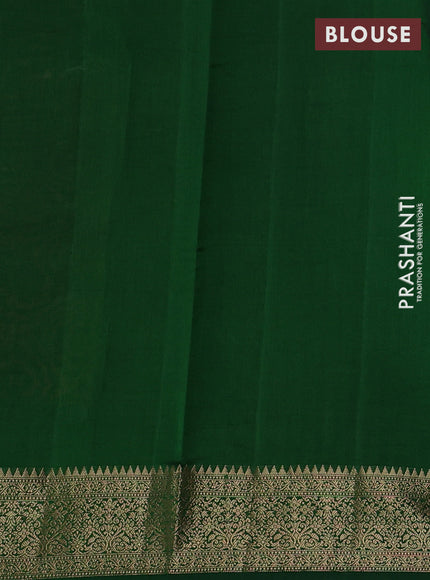 Chiniya silk saree maroon and green with allover thread & zari woven buttas and woven border