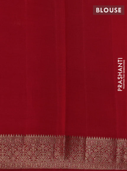 Chiniya silk saree navy blue and maroon with allover thread & zari woven buttas and woven border