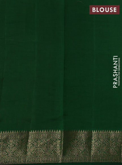 Chiniya silk saree magenta pink and green with allover thread & zari woven buttas and woven border