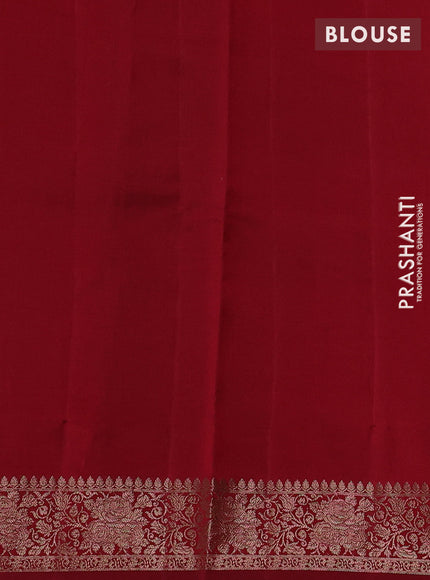 Chiniya silk saree coffee brown and maroon with allover thread & zari woven buttas and woven border