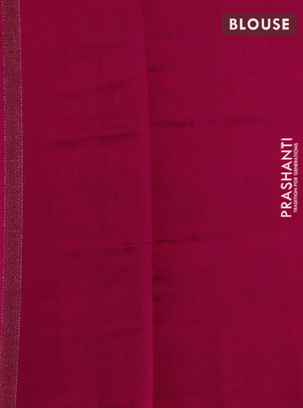 Chiniya silk saree pink with allover thread & zari brocade pattern and woven border