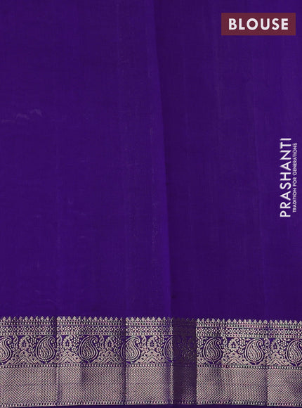 Chiniya silk saree violet with allover thread & zari woven buttas and woven border