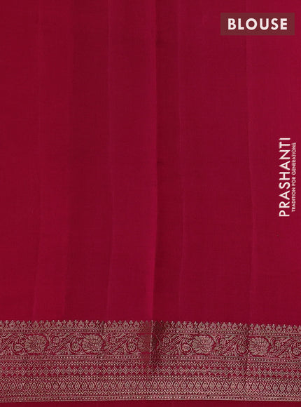 Chiniya silk saree navy blue and pink with allover thread & zari woven buttas and woven border