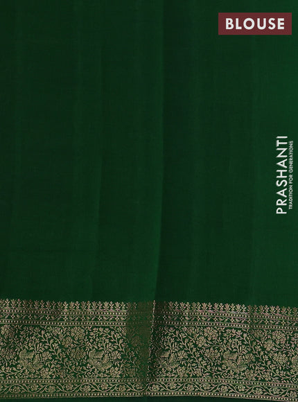 Chiniya silk saree purple and green with allover thread & zari woven buttas and woven border