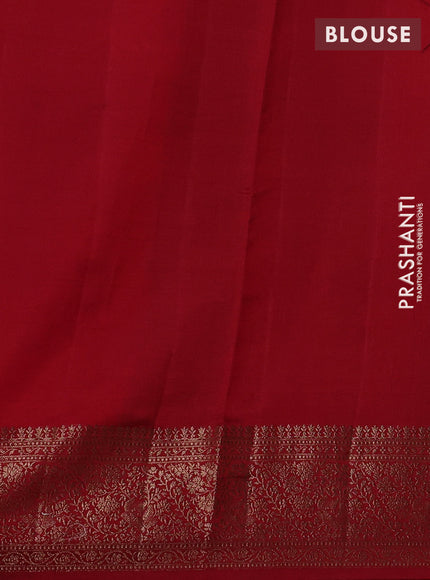 Chiniya silk saree black and maroon with allover thread & zari woven buttas and woven border