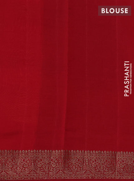 Chiniya silk saree mustard yellow and maroon with allover thread & zari weaves and woven border