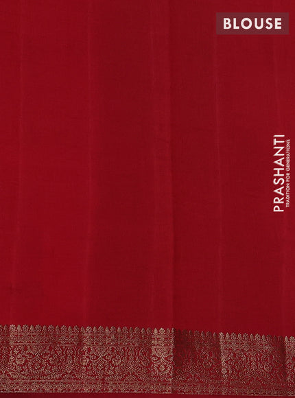 Chiniya silk saree coffee brown and maroon with allover thread & zari weaves and woven border