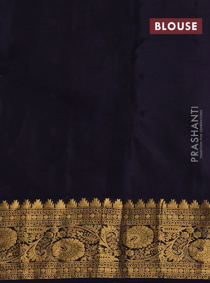 Kanchipuram silk saree sap green and jamun shade with allover zari woven 1000 buttas and rich zari woven border