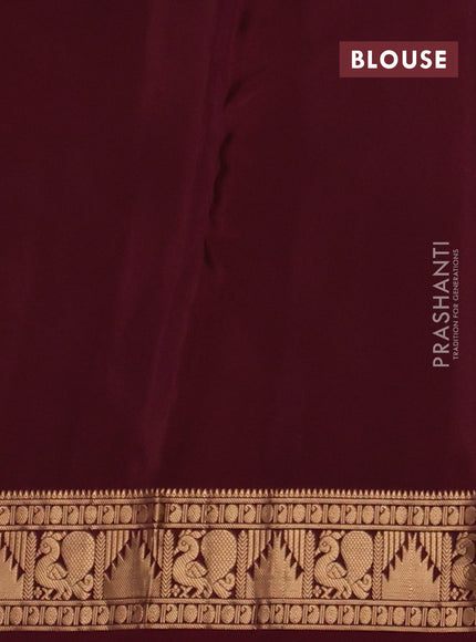 Kanchipuram silk saree pastel pink hade and maroon with allover zari woven 1000 buttas and annam & temple zari woven border