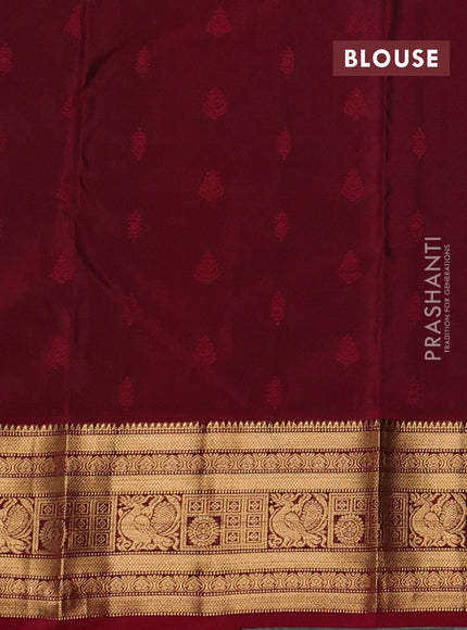 Kanchipuram silk saree green and reddish pink with allover zari woven 1000 buttas and rich zari woven border