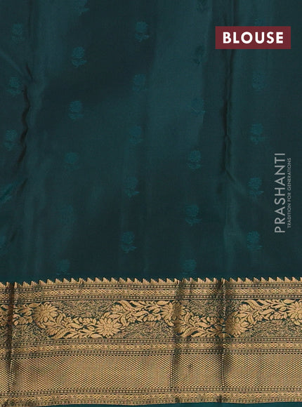 Kanchipuram silk saree mauve pink and green with allover zari woven 1000 buttas and rich zari woven border