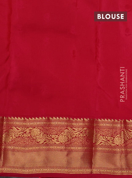 Kanchipuram silk saree mango yellow and pink with allover zari woven 1000 buttas and rich zari woven border