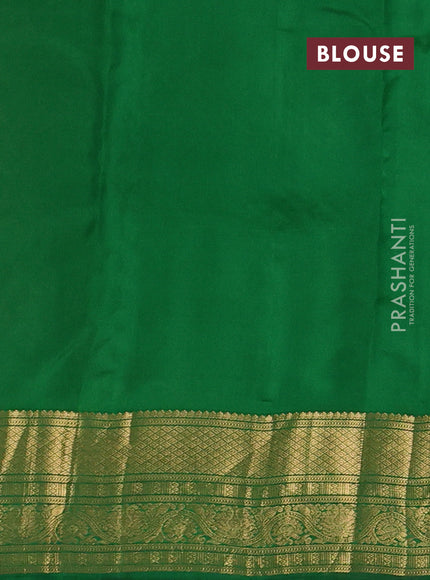 Kanchipuram silk saree candy pink and dual shade of greenish pink with allover zari woven buttas and rich zari woven border