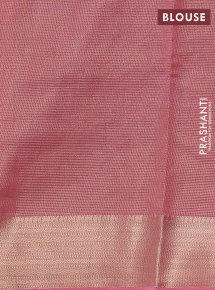 Banarasi silk cotton saree maroon and peach pink with allover small zari checked pattern and zari woven border