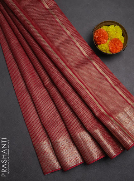 Banarasi silk cotton saree pink with allover small zari woven border and zari woven border