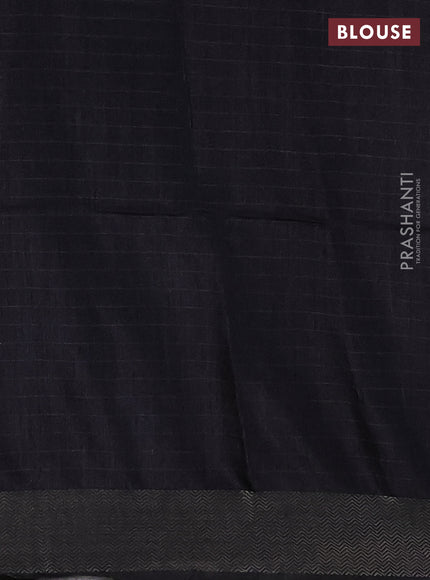 Munga tussar silk saree grey with allover ajrakh prints and zari woven border