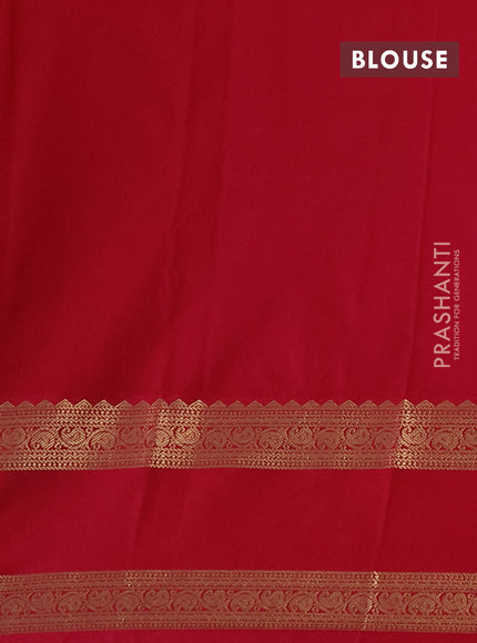 Semi kanchipuram silk saree deep purple and pink with allover zari weaves & buttas and rettapet zari woven korvai border