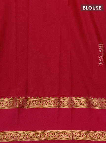Semi kanchipuram silk saree blue and pink with allover zari weaves and rettapet zari woven korvai border