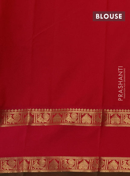 Semi kanchipuram silk saree teal green and pink with allover vairosi pattern and rettapet zari woven korvai border