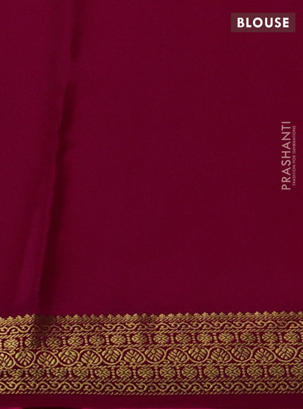 Pure mysore silk saree pink with zari woven buttas and zari woven border