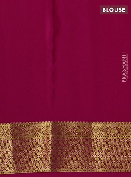 Pure mysore silk saree pink with zari woven buttas and zari woven border