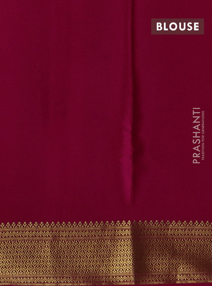 Pure mysore silk saree pink with allover zari woven buttas and zari woven border