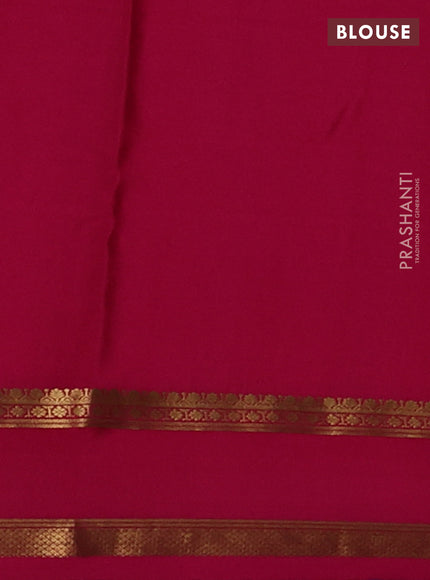 Pure mysore silk saree cs blue and pink with allover zari woven buttas and rettapet zari woven border