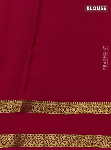 Pure mysore silk saree pink with allover zari woven checked pattern and rettapet zari woven border