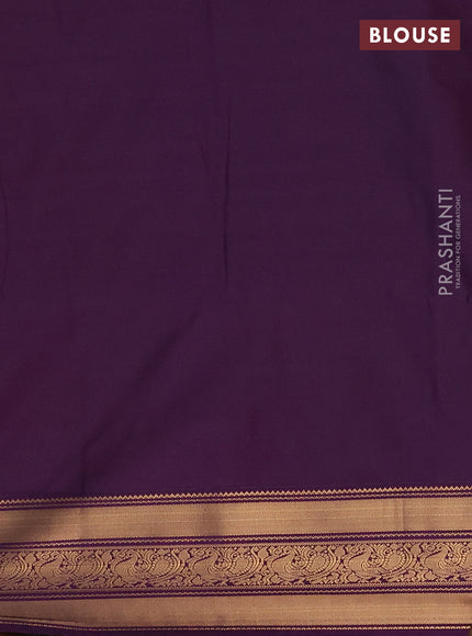 Semi soft silk saree pink and purple with allover zari weaves and zari woven border